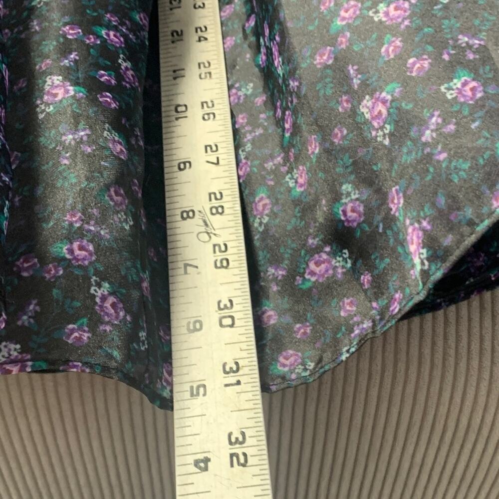 Selkie size medium new 80s ditz Navy Floral Puff Sleeve Dress babydoll girl fem - Picture 9 of 11